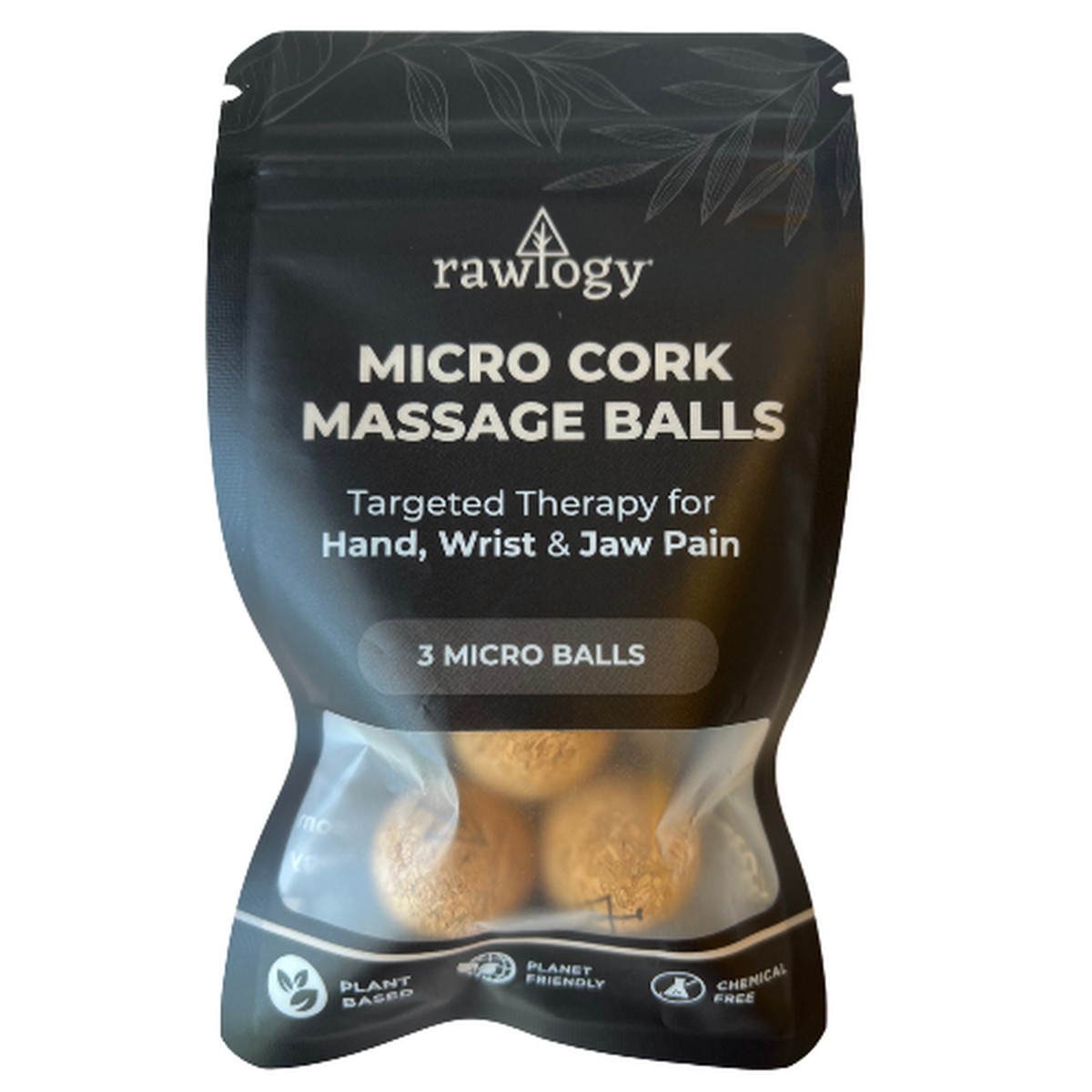 3-pack Micro Cork Massage Balls by Rawlogy